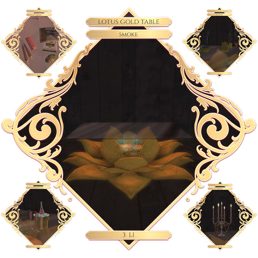 Studio Craft * Gold Lotus Flower Table (BOX)