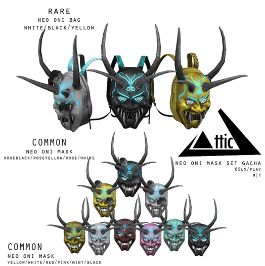 -ATTIC- Neo Oni Mask Red