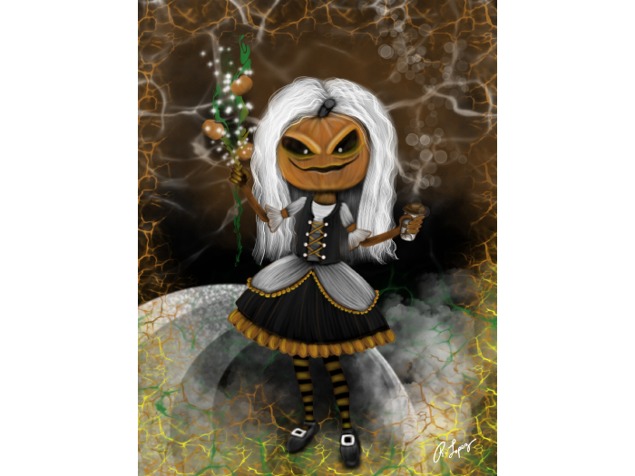 Pumpkin Maid Art Canvas