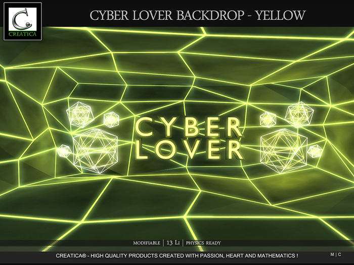 Cyber Lover Backdrop Yellow by CREATiCA