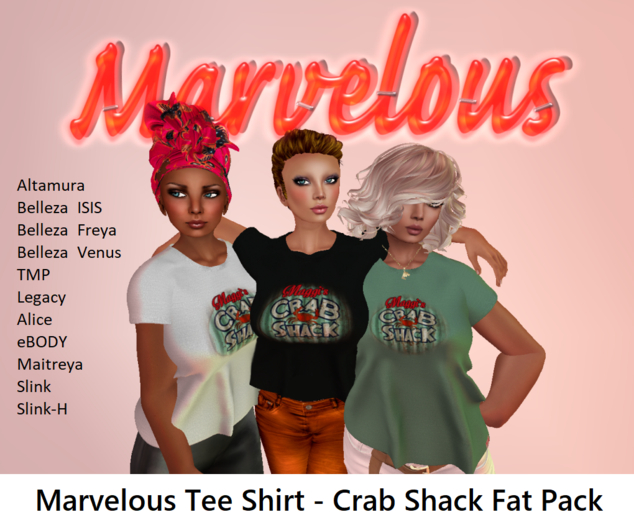 FREE! The Marvelous Tee Shirt - Crab Shack Fat Pack for Women