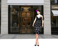 Adl Alta Moda  Milano Fashion week black velvet dress