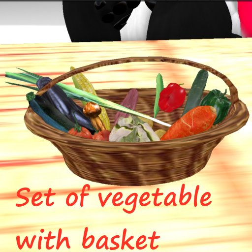 Set of vegetable with basket PACK Sculpted Prim