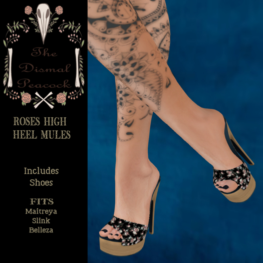 ::DP:: Summer Fun Roses High Heel Mules