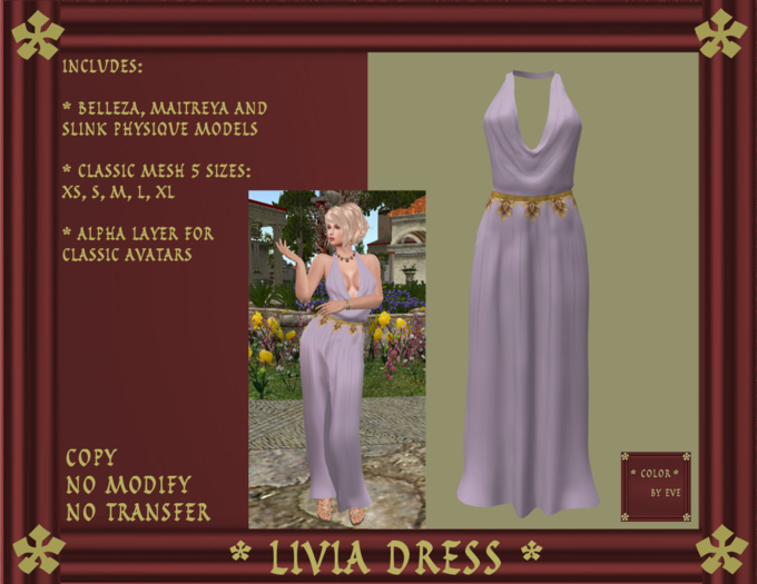 [Color by Eve] Livia Dress  - Lilac  - Box