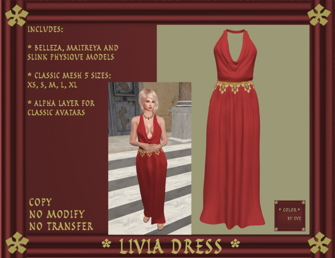 [Color by Eve] Livia Dress  - Scarlet Red - Box