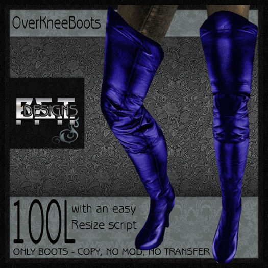 -=B&T=- OverKneeBoots - Blue