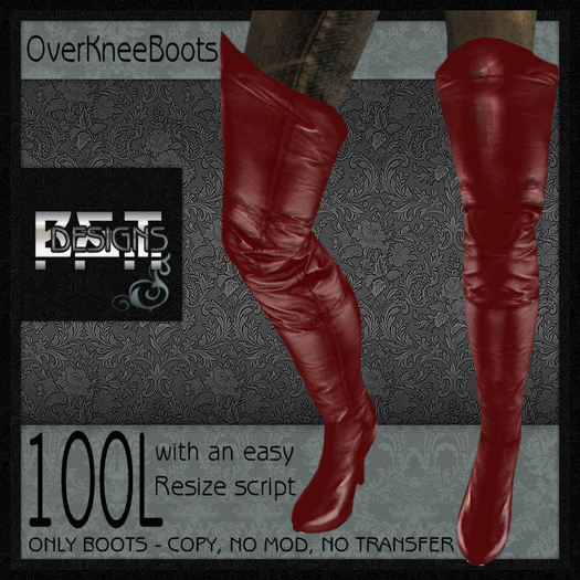 -=B&T=- OverKneeBoots - Red