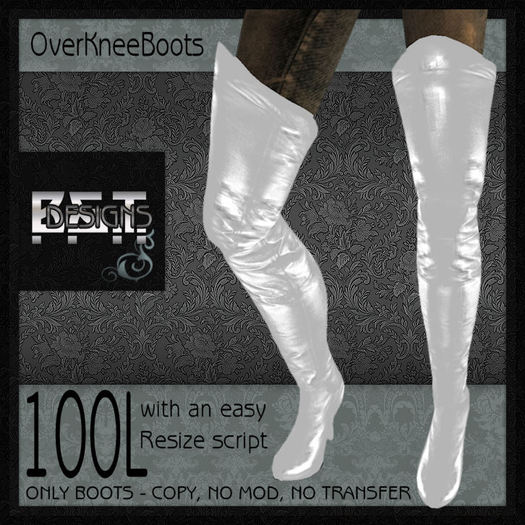 -=B&T=- OverKneeBoots - White