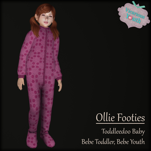 {V*Y} Ollie Footies - Pink Circles