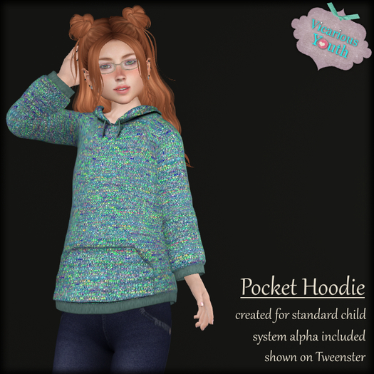 {V*Y}Pocket Hoodie - Marled Sweater Marine