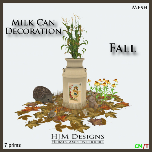 Milk Can Decoration - Fall Boxed