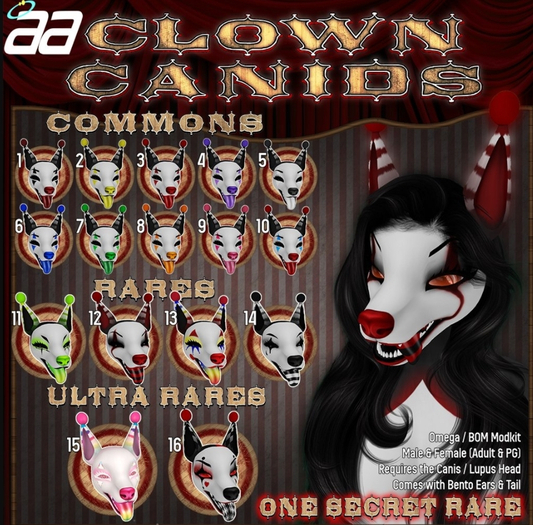 8. { aa } Clown Canids - Orange (COMMON) (DO NOT REZ)