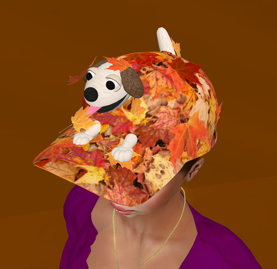 Cap - Fall Dog in Leaves