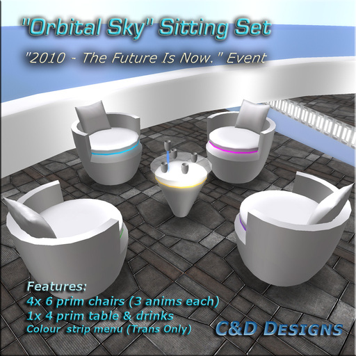 CyberTech Collection - "Orbital Sky" Sitting Set - DISCOUNTED 70% Off