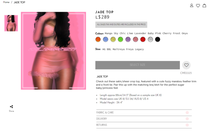 [G] - Jade Top - Baby Pink