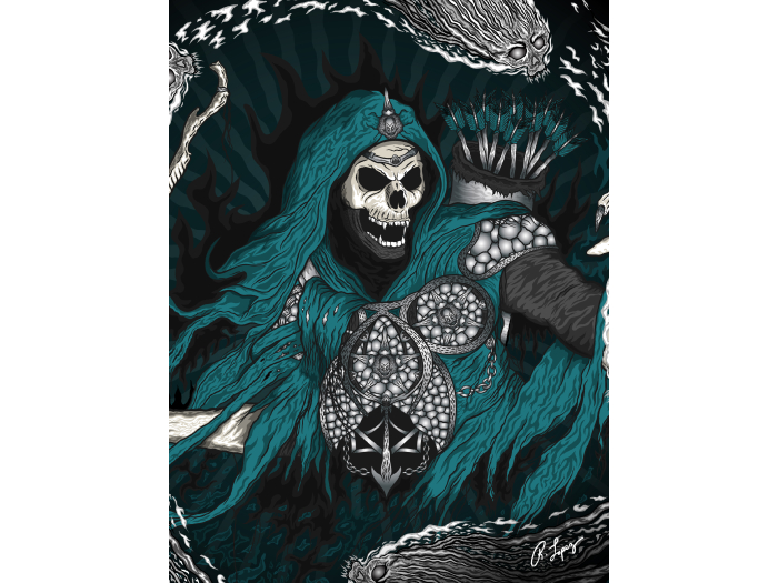 Underworld Grim Reaper Art Canvas