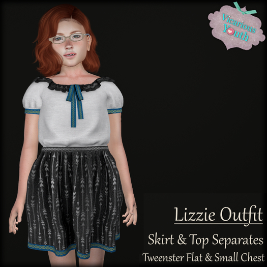 {V*Y} Lizzie Outfit - Black/Blue TWNSTR