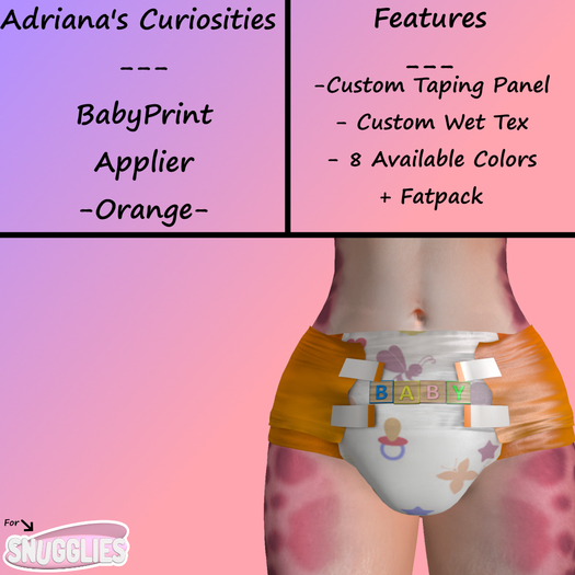 [AC] Snugglies Babyprint Orange Applier