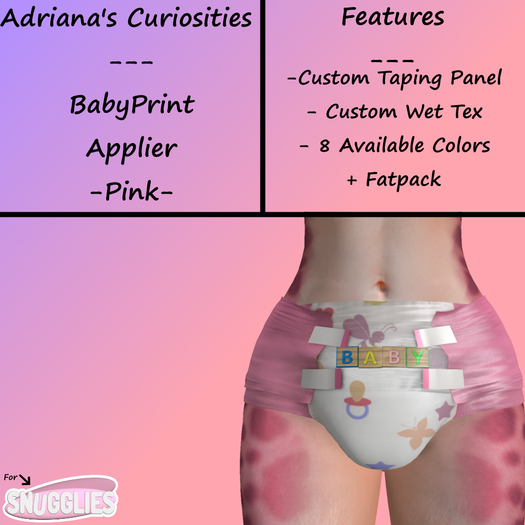 [AC] Snugglies Babyprint Pink Applier