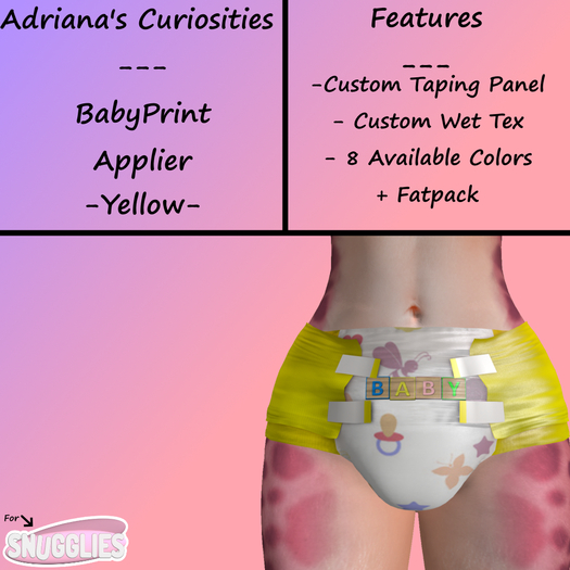 [AC] Snugglies Babyprint Yellow Applier