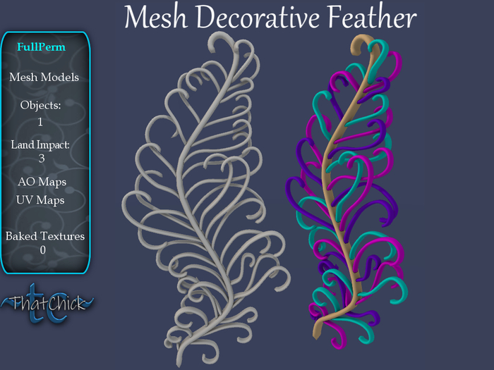 ~tc~ Mesh Decorative Feather FullPerm Kit
