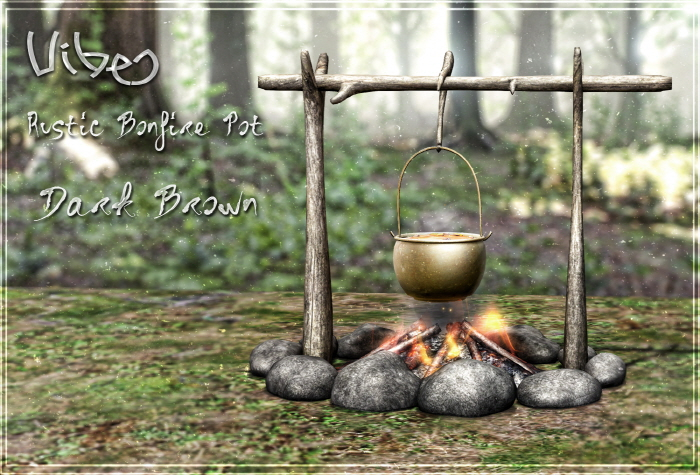 VIBES - Rustic Bonfire Pot - Dark Brown BOXED