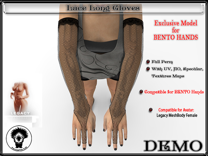 [PL] - DEMO - Lace Long Gloves - Legacy