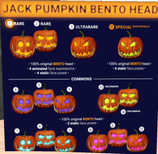 SEmotion Libellune Jack Pumpkin Bento Head #7