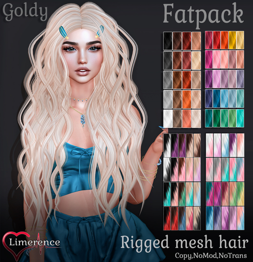 {Limerence} Goldy hair-Fatpack(Mod)