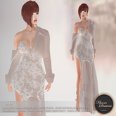 .:FlowerDreams:. Mia Gown Floral Lace - beige
