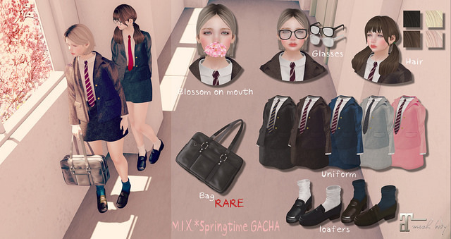 M.I.X.*Springtime GACHA -Hair black