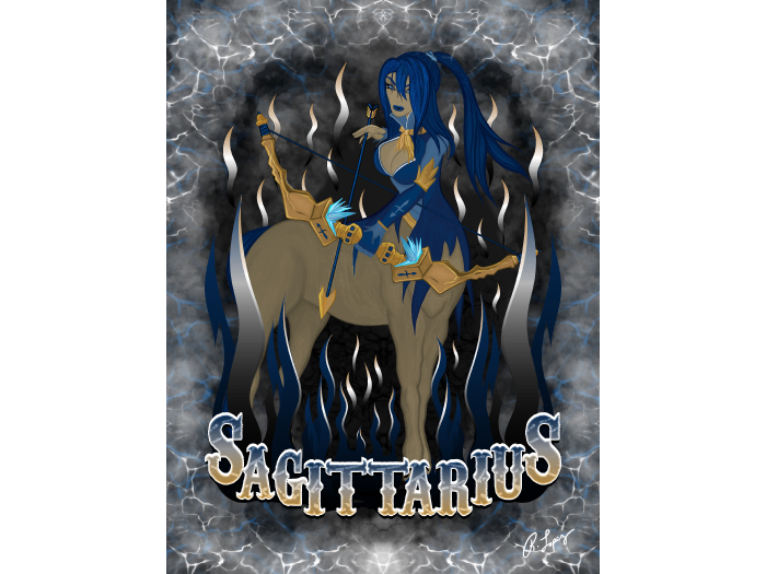Sagittarius Zodiac Archer Art Canvas