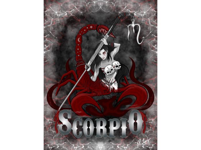 Scorpio Zodiac Scorpion Art Canvas