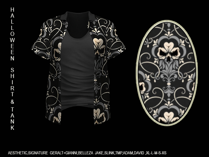 GGVG HALLOWEEN SHIRT&TANK BLACK