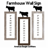 abo - cow farmhouse sign - white