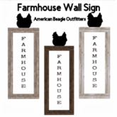 abo - chicken farmhouse sign - white