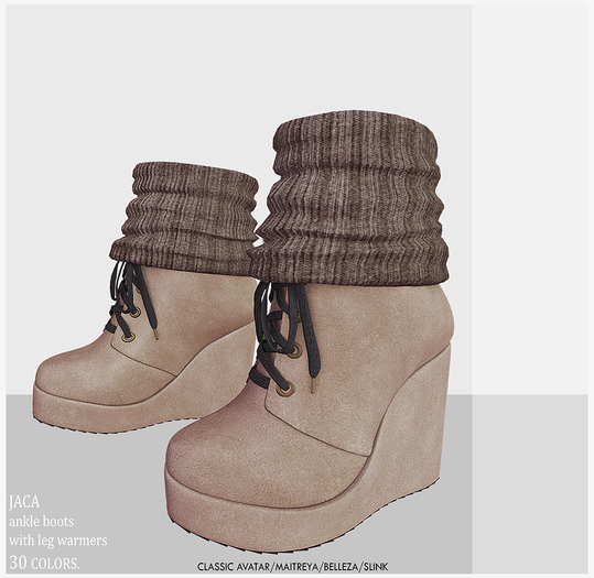 ba!DeSiGn Wedge Boots with Leg Warmers 30 Colors.