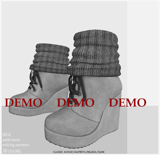ba!DeSiGn Wedge Boots with Leg Warmers 30 Colors.DEMO.