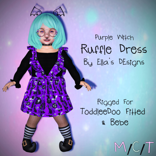 [ED] Purple Witch Ruffle Dress