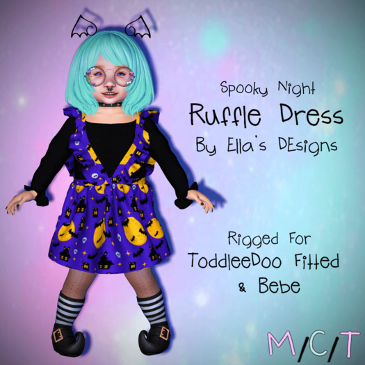 [ED] Spooky Night Ruffle Dress