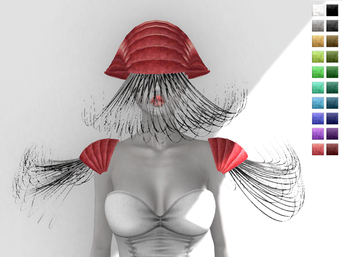 Zibska [50L CLOSEOUT] ~ Helmine Color Change Helmet and Shoulder Pieces