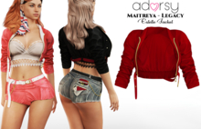 adorsy - Estelle Jacket Deep Red - Maitreya/Legacy/Lara Petite