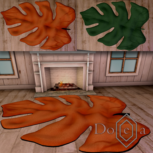 DollellA-Monstera cushion Rug Full perm mesh