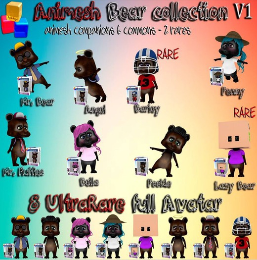 ~PD~ Animesh Bear collection V1 - Barley (BOX) RARE