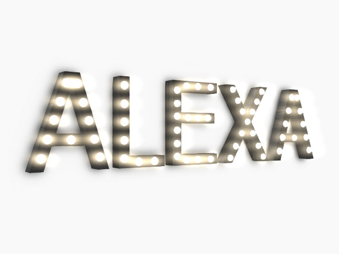 [Px] "ALEXA" Illuminated Light Bulbs Sign
