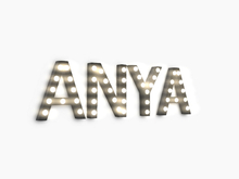 [Px] "ANYA" Illuminated Light Bulbs Sign