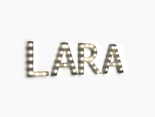 [Px] "LARA" Illuminated Light Bulbs Sign
