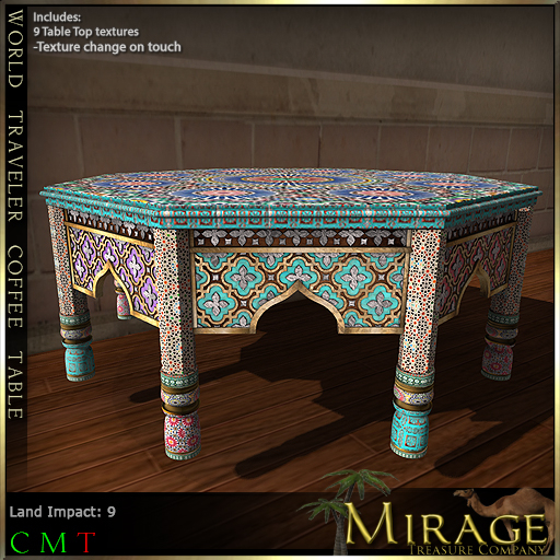 {Mirage} World Traveler Coffee Table