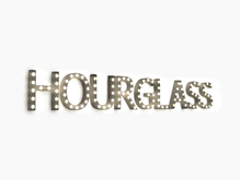 [Px] "HOURGLASS" Illuminated Light Bulbs Sign